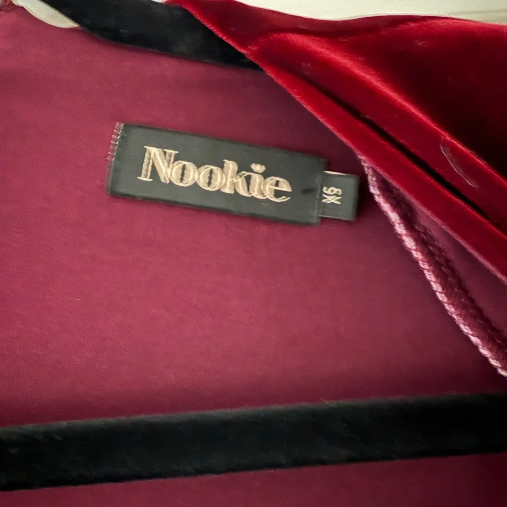 Nookie Red Long Sleeve V-Neck Jumpsuit - Picture 3 of 6